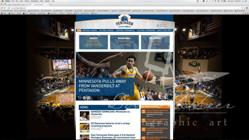 Pentagon Web Site Screen Shot-UofM Basketball Photo